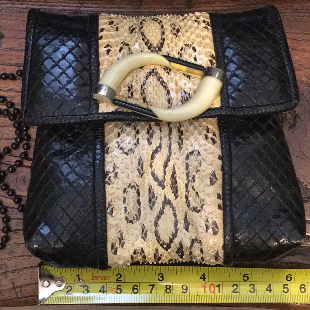 Vintage Python Leather Handbag - image 7